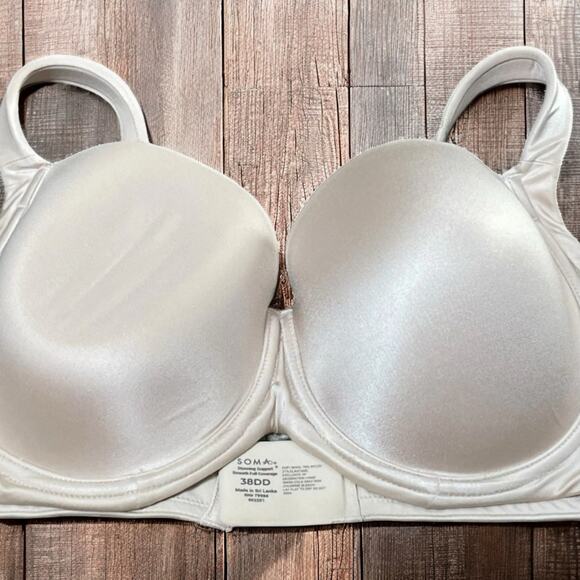Soma Stunning Support 38DD Smooth Full Coverage Bra Underwire Back Brown Beige - Picture 1 of 12